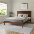 Bowery Hill Solid Wood Queen Platform Bed in Brown Finish