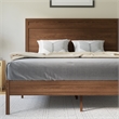 Bowery Hill Solid Wood Queen Platform Bed in Brown Finish