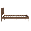 Bowery Hill Solid Wood Queen Platform Bed in Brown Finish