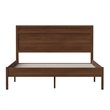 Bowery Hill Solid Wood Queen Platform Bed in Brown Finish