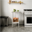 Bowery Hill Stainless Steel Work Table with Adjustable Undershelf 24x18