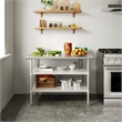 Bowery Hill Stainless Steel Work Table with Dual Undershelves 30x48