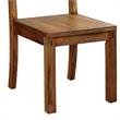 Bowery Hill Rustic Wood Dining Chair in Dark Oak (Set of 2)