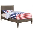 Bowery Hill Solid Wood Twin Platform Bed in Gray Finish