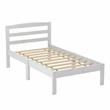 Bowery Hill Transitional Twin Wood Platform Bed in Brushed White