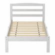 Bowery Hill Transitional Twin Wood Platform Bed in Brushed White