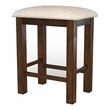 Bowery Hill Rustic Wood Counter Stools with Padded Seats in Oak (Set of 2)