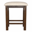 Bowery Hill Rustic Wood Counter Stools with Padded Seats in Oak (Set of 2)