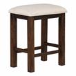 Bowery Hill Rustic Wood Counter Stools with Padded Seats in Oak (Set of 2)