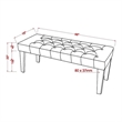 Bowery Hill Contemporary Fabric Bench with Acrylic Legs in Brown