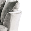 Bowery Hill Transitional Microfiber Swivel Chair in Gray
