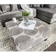 Bowery Hill Microfiber Upholstered Ottoman in Gray