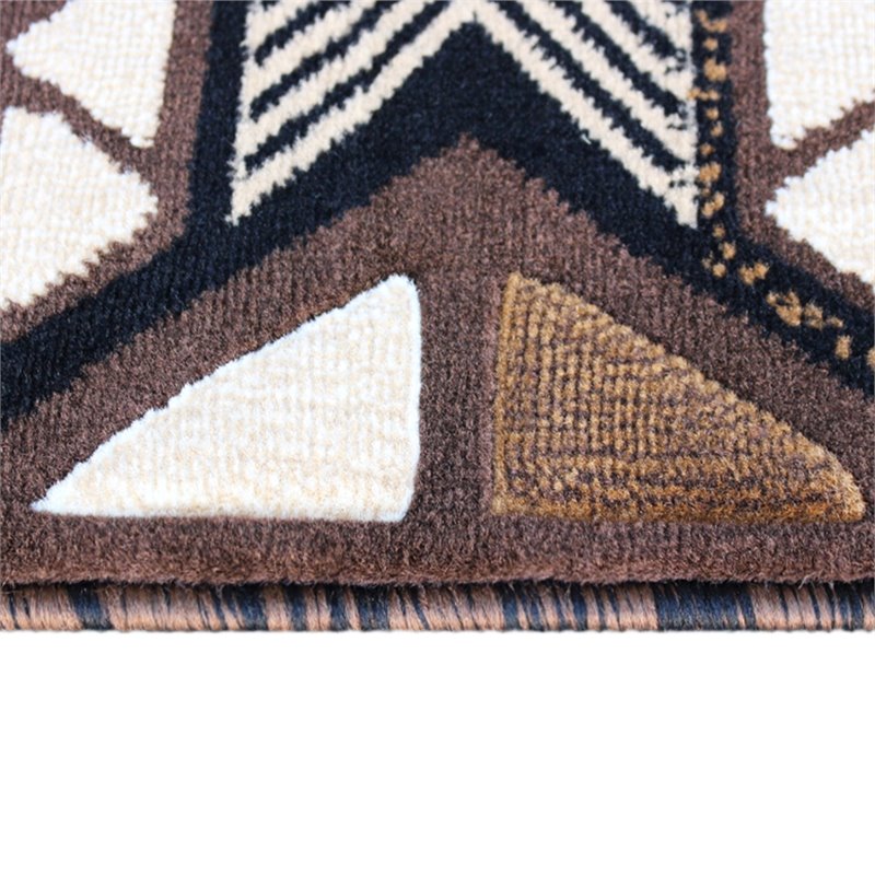 Bowery Hill Mohave 5 x 7 ft Olefin Area Rug in Chocolate