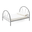 Bowery Hill Contemporary Metal Platform Full Bed in Silver
