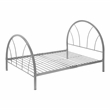 Bowery Hill Contemporary Metal Platform Full Bed in Silver