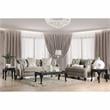 Bowery Hill Transitional Chenille Upholstered Sofa in Light Brown