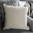 Bowery Hill Transitional Gray Fabric Upholstered Sofa with Burlap Weave