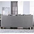 Bowery Hill Transitional Gray Fabric Upholstered Sofa with Burlap Weave
