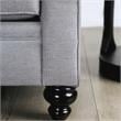 Bowery Hill Transitional Gray Fabric Upholstered Sofa with Burlap Weave