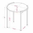 Bowery Hill Metal Round End Table in Light Gray and Gun Metal Finish