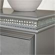 Bowery Hill Solid Wood 5-Drawer Silver Chest with Crystal Accents