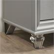 Bowery Hill Solid Wood 5-Drawer Silver Chest with Crystal Accents