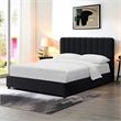 Bowery Hill Upholstered Boucle Fabric Full Bed with Channel Tufting
