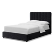 Bowery Hill Upholstered Boucle Fabric Full Bed with Channel Tufting