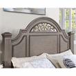 Bowery Hill Solid Wood Queen Panel Bed in Gray