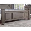 Bowery Hill Solid Wood Queen Panel Bed in Gray