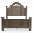 Bowery Hill Solid Wood Queen Panel Bed in Gray