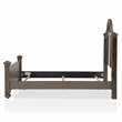 Bowery Hill Solid Wood Queen Panel Bed in Gray