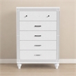 Bowery Hill Contemporary Solid Wood 5-Drawer Chest in White Finish