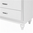 Bowery Hill Contemporary Solid Wood 5-Drawer Chest in White Finish
