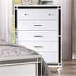 Bowery Hill Contemporary Solid Wood 5-Drawer Chest in White Finish