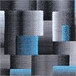 Bowery Hill 24 x 84 in Geometric Olefin Area Rug in Blue