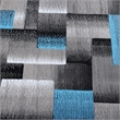 Bowery Hill 24 x 84 in Geometric Olefin Area Rug in Blue