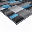 Bowery Hill 24 x 84 in Geometric Olefin Area Rug in Blue