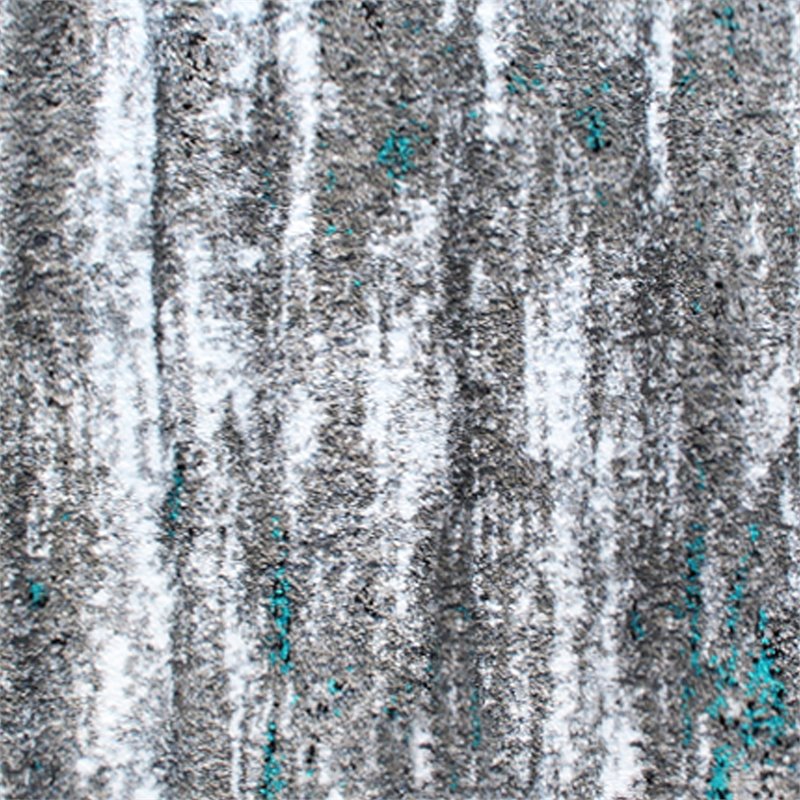 Bowery Hill 31.2 x 186 in Distressed Olefin Area Rug in Turquoise