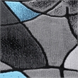 Bowery Hill Abstract 2' x 3' Olefin Accent Rug in Blue and Gray