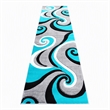 Bowery Hill Swirl 3' x 10' High-Low Area Rug in Turquoise