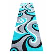 Bowery Hill Swirl 3' x 10' High-Low Area Rug in Turquoise