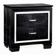 Bowery Hill Solid Wood 2-Drawer Nightstand in Black