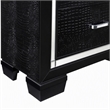 Bowery Hill Solid Wood 2-Drawer Nightstand in Black