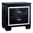 Bowery Hill Solid Wood 2-Drawer Nightstand in Black