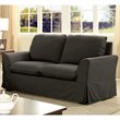 Bowery Hill Fabric Upholstery Loveseat in Grey
