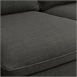 Bowery Hill Fabric Upholstery Loveseat in Grey