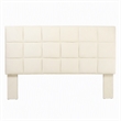 Bowery Hill Tufted Fabric Upholstered Full/Queen Headboard in Ivory