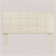 Bowery Hill Tufted Fabric Upholstered Full/Queen Headboard in Ivory