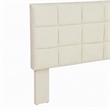 Bowery Hill Tufted Fabric Upholstered Full/Queen Headboard in Ivory